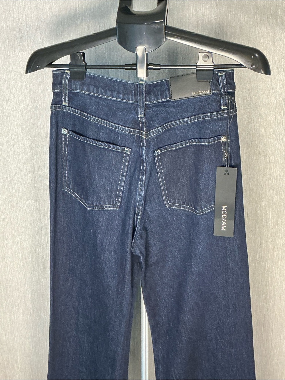 Anthropologie MOD/AM Classic Straight-Leg Women's Jeans in Dark Indigo Size 27 - Picture 12 of 16